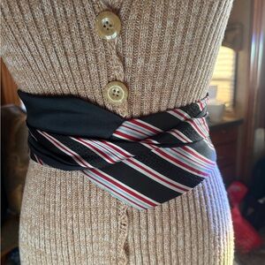 Upcycled Silk Tie Belt